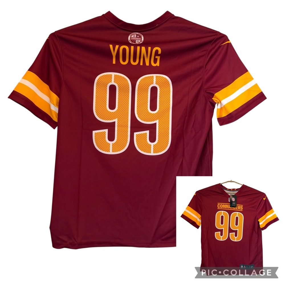 Washington Commanders Chase Young 99 Nike Men Football Jersey Burgundy Large NEW